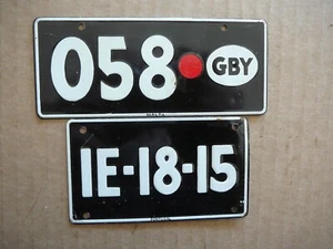 2 - WHEATIES GENERAL MILLS FOREIGN MINI METAL LICENSE PLATES - MALTA & PORTUGAL - Picture 1 of 2