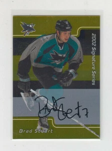01/02 BAP Signature Series San Jose Sharks Brad Stuart Gold Auto card #76 - Bild 1 von 2