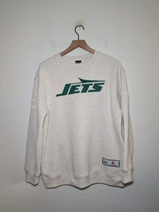 NFL NY New York Jets Ultra Juego Sudadera Parche Bordado Avena M Vellón - Imagen 1 de 10