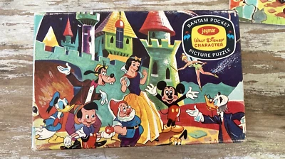 Vintage Jaymar Bantam Pocket Picture jigsaw puzzle Walt Disney Gang 1961 complet - Image 1 of 4