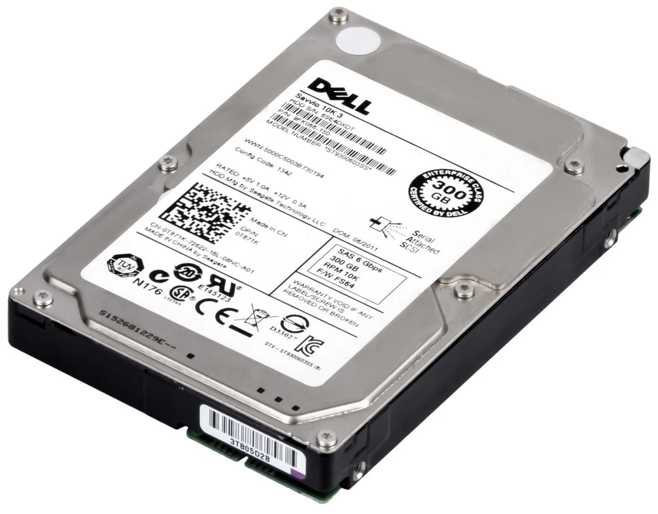 Disco Rigido Dell 0T871K ST9300603SS 300GB 10K 16MB SAS-2 2.5'' - Immagine 1 di 3