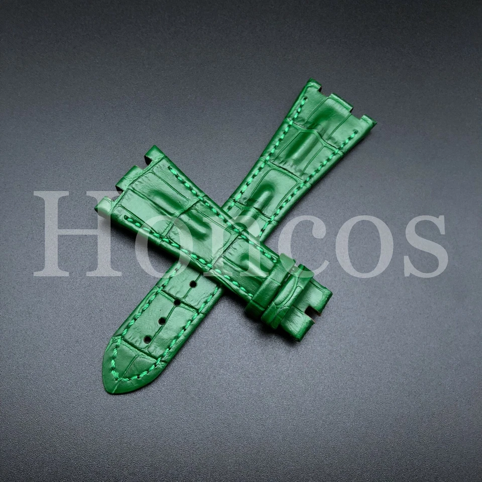 28MM Alligator Watch Band Strap Fits For AP Audemars Piguet Deployment Clasp RO - Image 1 of 2