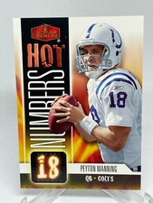 Peyton Manning 2006 Flair Showcase Hot Numbers #HN17 HOF Insert