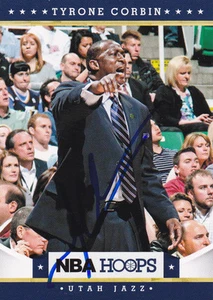 TYRONE CORBIN UTAH JAZZ SIGNED CARD SAN ANTONIO SPURS MIAMI HEAT HAWKS KINGS - Picture 1 of 1