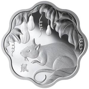2020 Canada $15 Lunar Lotus Year of the Rat Fine Silver Coin - Picture 1 of 3