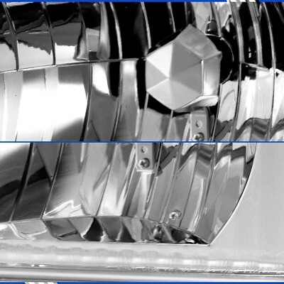 Fit 1992-2004 Ford Econoline Van E150 E250 E350 E450 Chrome Headlights Lamp Pair - Image 1 of 4