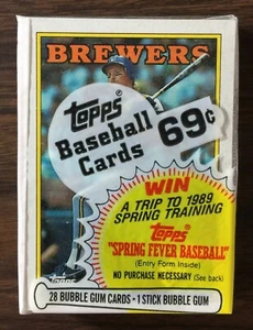1988 TOPPS Cello Pack ROB DEER on Top JOE HESKETH on Back on Bk E5020609 - Picture 1 of 12