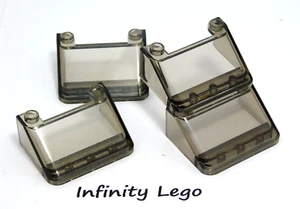 4 LEGO Trans Black Smoke Car Truck Windscreen 4 x 3 x 1.3 (35279 57783) 4 Pieces - Imagen 1 de 3