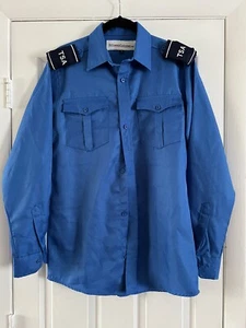 TSA Agent Blue Long sleeved Costume Shirt Size SMALL - Picture 1 of 4