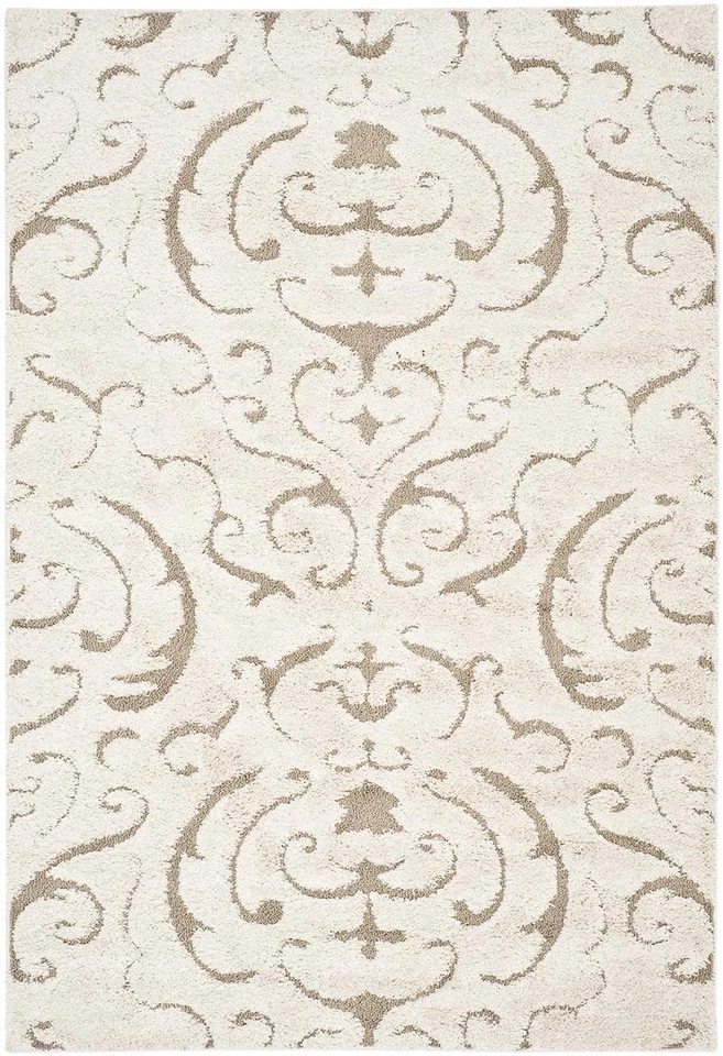 Safavieh Florida Shag Collection Sg462 1113 Cream and Beige Shag Area Rug 8