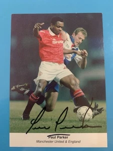 Paul Parker Signed Clubcard With COA - Manchester United / England - Picture 1 of 1