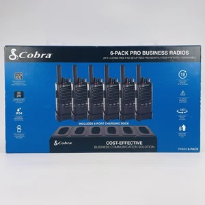 Cobra PX655-BCH6 6-Pack Pro Business Radios Charging Dock 22 Channels 18Hrs NEW - Picture 1 of 14