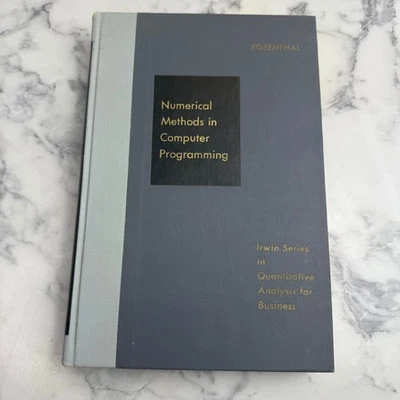 Numerical Methods in Computer Programming - Myron R. Rosenthal - 1966 1st Print Foto 1 de 4