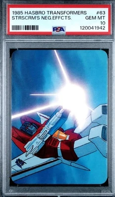 1985 Hasbro Transformers Card Starsceam's Negative Effects #63 PSA 10 - Image 1 of 2
