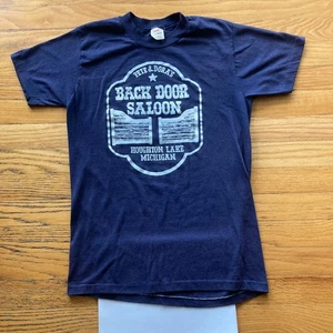 VINTAGE 1980er BACK DOOR SALOON BAR HOUGHTON LAKE MICHIGAN SHIRT Einzelnaht - Bild 1 von 5