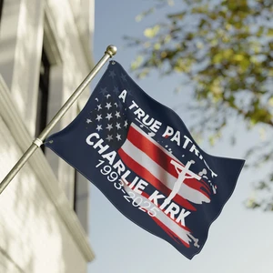 Memorial Charlie Kirk Tribute Flag 3x5Ft ,A True Patriot 1993-2025 Garden Banner - Picture 1 of 3