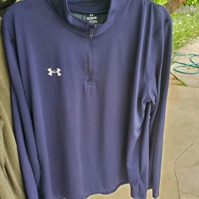 Under Armour Men's 1/4 Zip Loose Fit Jacket Midnight Navy XL - Image 1 of 2