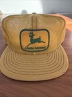 Vintage John Deere Yellow Snapback Trucker Hat All Mesh Louisville MFG USA  (L4)