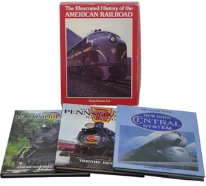 The Illustrated History of the American Railroad Three Volume Set With Slipcover - Picture 1 of 12