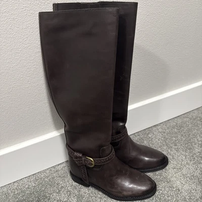 Lucky Brand Riding Boots Knee High Brown Leather - Women’s Size 8.5 - Image 1 of 4