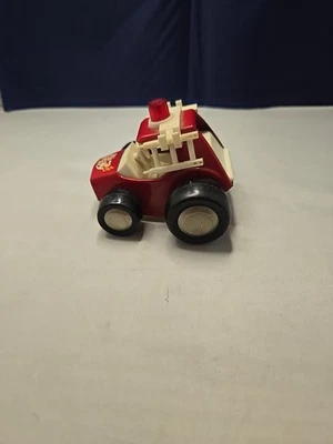 Cochecito de bomberos Buddy L rojo y blanco de colección raro años 70 juguete empujar a lo largo de metal Foto 1 de 4