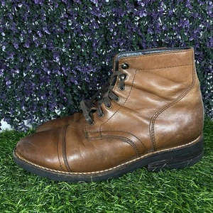 Thursday Boot Co. Botas Hechas a Mano Para Hombre Talla 8.5 Marrón Capitán Cuero Con Cordones - Imagen 1 de 13