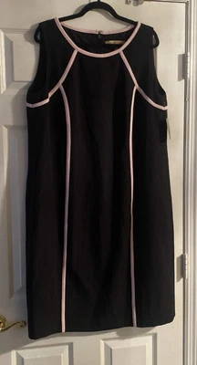 Новый с Ярлыками Nipon бутик женщина без рукавов черный / розовый платье размер US16 - Изображение 1 из 4