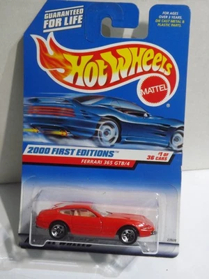 2000 First Edition Hotwheels  Red Ferrari 365 GTB/4 # 1 of 36  1/64 Scale - Image 1 of 2