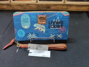 Dooney & Bourke Blue Disney Vacation Club Zip PVC Leather Wristlet Wallet 062022 - Picture 1 of 6