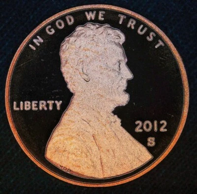2012 S Lincoln cent/penny proof, mint state condition, errors discovery - Image 1 of 4