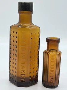 2x Vintage Not To Be Taken Poison Bottle Hexagon Medicine Collectable - Picture 1 of 11