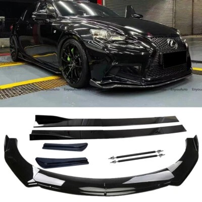 For Lexus LS460 LS500 Front Bumper Lip 86" Side Skirt Rear Bumper Lip Black Foto 1 de 4
