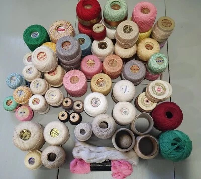 Large Mixed Lot of Various Brands & Colors Crochet Embroidery Thread New & Used  - Image 1 of 4
