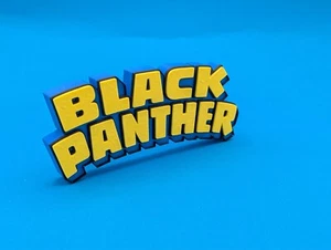 Black Panther (cómic) A - 250 mm de ancho, logotipo impreso en 3D - arte de escritorio, puerta o pared* - Imagen 1 de 3
