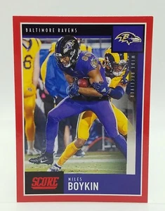 2020 Score Miles Boykin Red Parallel #43 Baltimore Ravens ๐ฅ๐ฅ - Picture 1 of 2