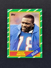 1986 Topps #389 Bruce Smith Rookie SET BREAK Football Card HOF NM-MT OR BETTER