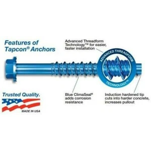 ITW Tapcon 50426 Betonanker Tapcon 1/2 Zoll x 6 Zoll, 092097504264 - Bild 1 von 7