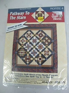 JO ANN FABRIC PATHWAY TO THE STARS QUILT BLOCKS MONTH 4 TURNABOUT  - Picture 1 of 4