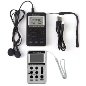 Am FM Personal Radio Stereo Portable Sports Digital Display Earphone 2 Color - Picture 1 of 14