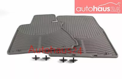BMW E66 7-SERIES ALL WEATHER RUBBER FLOOR MAT FRONT 745LI 750LI 760LI OEM GRAY - Image 1 of 2