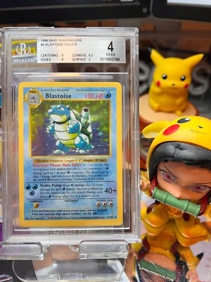 1999 Pokemon Base Set Shadowless Blastoise BGS 4 - Image 1 of 3