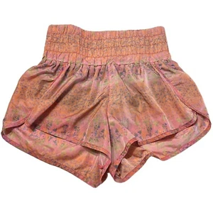 Natural Life High Waist Floral Sportshorts Damen S gesmokte Taille Activewear - Bild 1 von 11