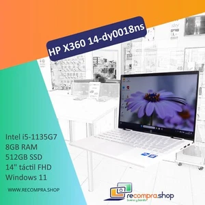 Portátil HP X360 14-dy0018ns - i5-1135G7 - 8GB - 512GB SSD - 14" táctil - W11 - Imagen 1 de 10