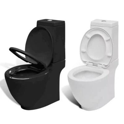 Keramik WC Bodenstehend Toilette mit Spülkasten Softclose Design Stand komplett - Bild 1 von 4