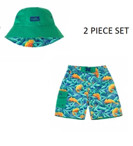 UV Skinz Kids' 2-Piece Swim Set, Frog, Chameleon GREEN MULTI 12/18 Months NWOT - Picture 1 of 3