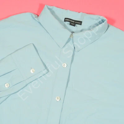 James Perse Top Womens Small 1 Blue Lightweight Matte Sateen Fluid Shirt - Image 1 of 4