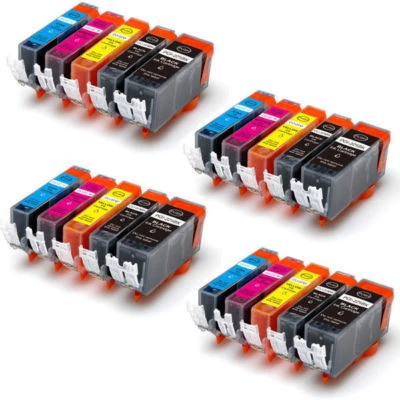 20 PK Printer Ink Set w/ chip use for PGI-225 CLI-226 Canon MG5320 MX882 MX892 - Image 1 of 4