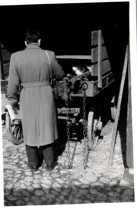 Man Wagon Daily Life in Denmark 1900 - 1950s Rare Vintage Photo Small Size 9x6cm - Picture 1 of 1