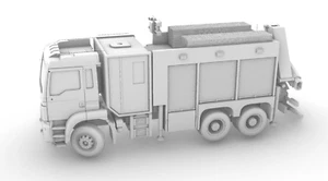 1/87 LKW Für MAN Feuerwehr Schweres Rettungsfahrzeug Ladekran mit lenkungsteile - Bild 1 von 8