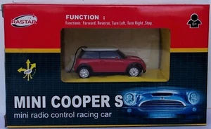 Rastar Radio Control Racing Car Mini Cooper S 1:58 Red Mint in Box - Picture 1 of 3